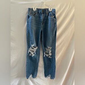 American Eagle Outfitters Distressed Dark Blue Jeans